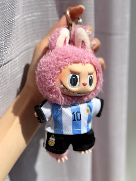 Labubu Messi 2018 Argentina World Cup Jersey Outfit – Doll Clothes Set