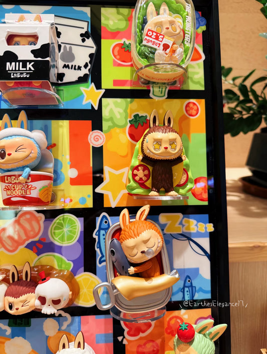 🍜🐰 Labubu Wacky Mart Series – Handmade Wall Display Art 🐰🍔