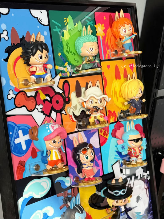 Labubu x One Piece Wall Display | Pop Mart Action Figure Display