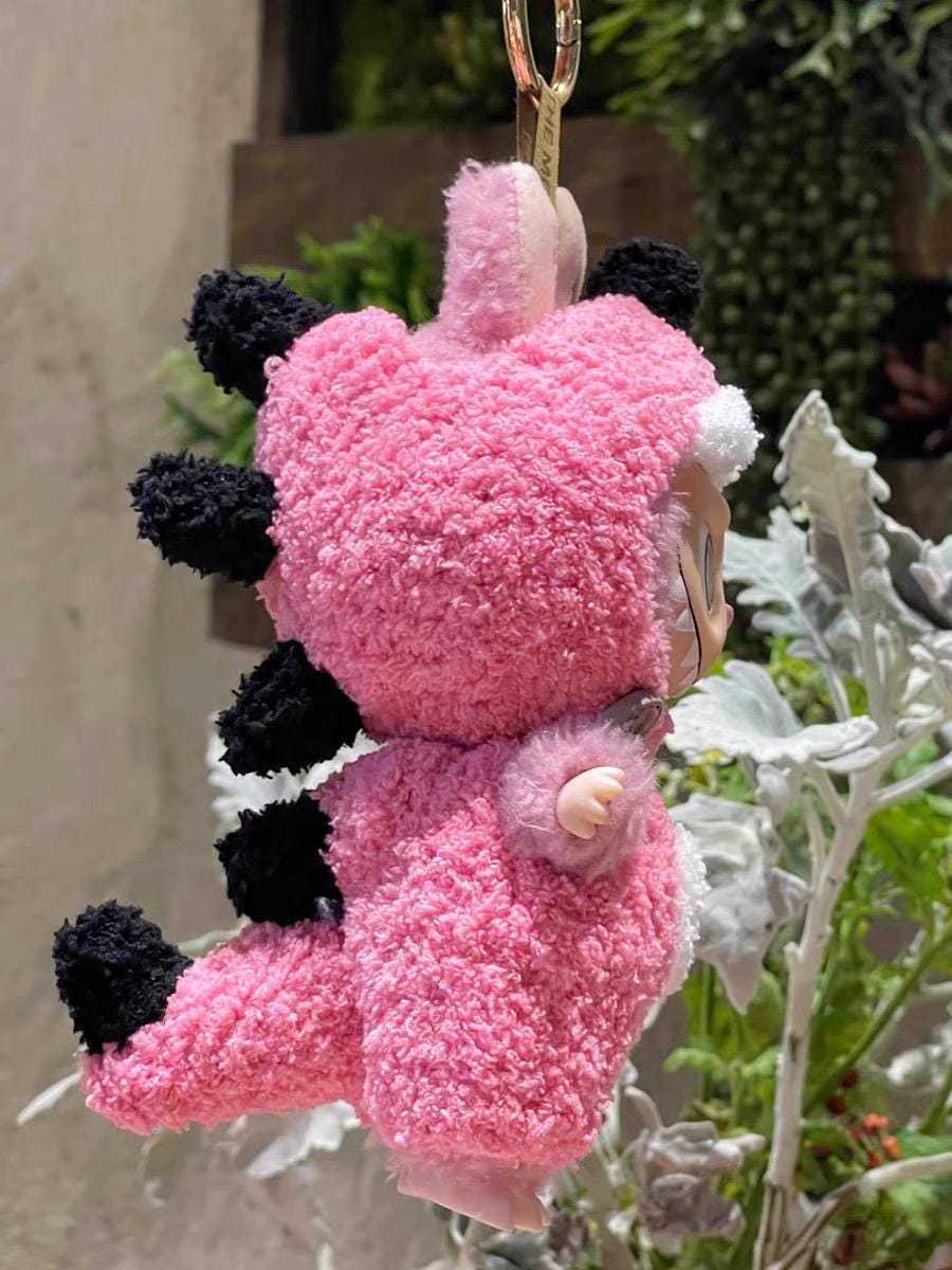Crochet Labubu Clothes Macaron Labubu Outfit Dragon Fluffy Crochet Doll Clothes