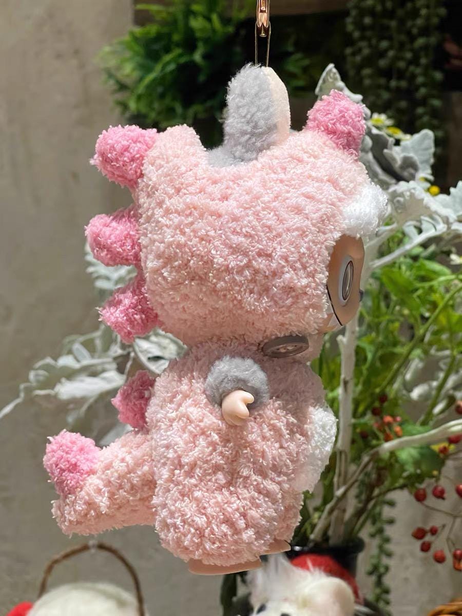 Crochet Labubu Clothes Macaron Labubu Outfit Dragon Fluffy Crochet Doll Clothes