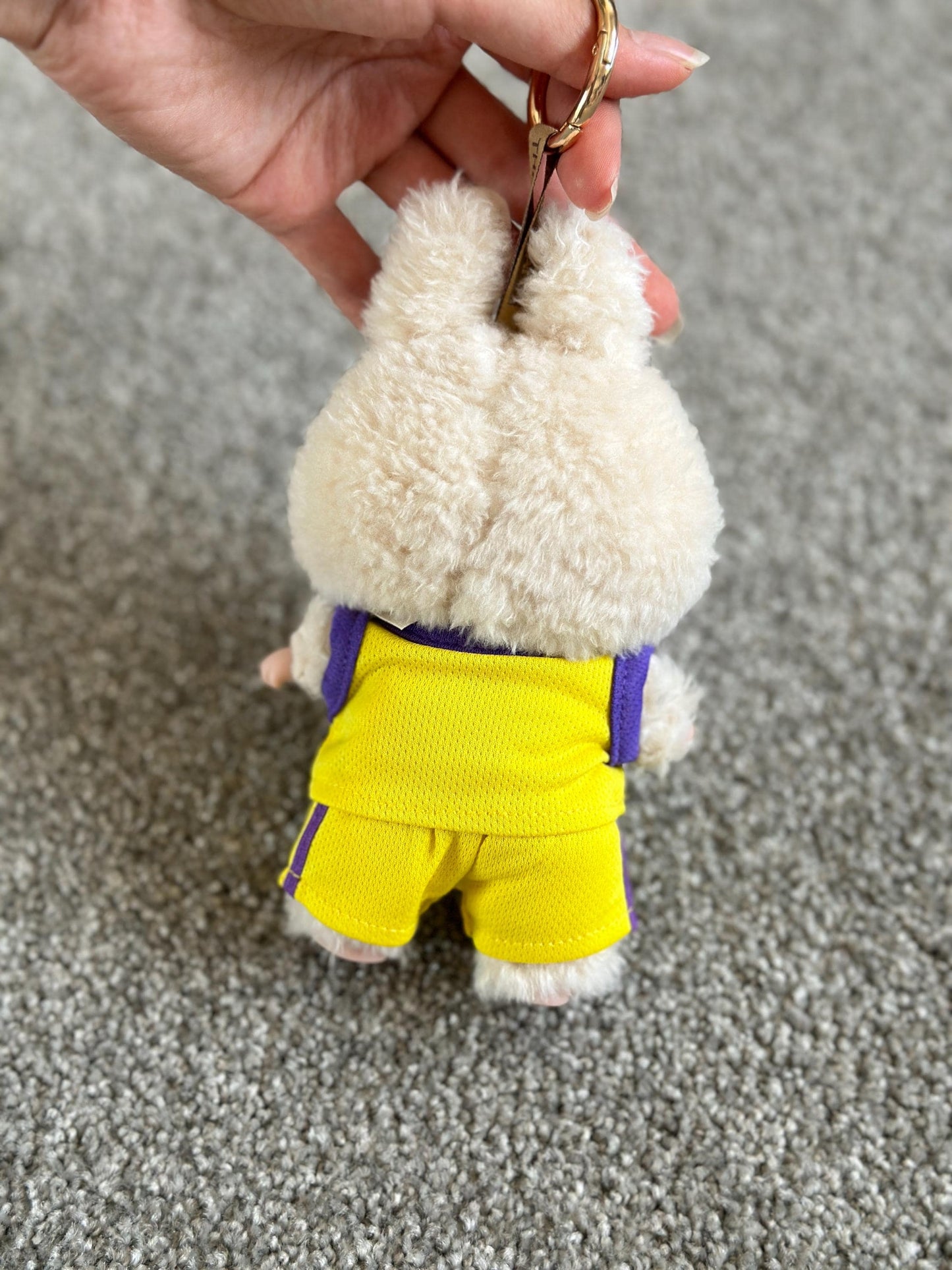 Handmade Jersey Outfit for Labubu| Sewn Dressmaking Labubu Clothes |Kawaii Gift for Labubu Lovers |Collectible Labubu Lakers Inspired Outfit