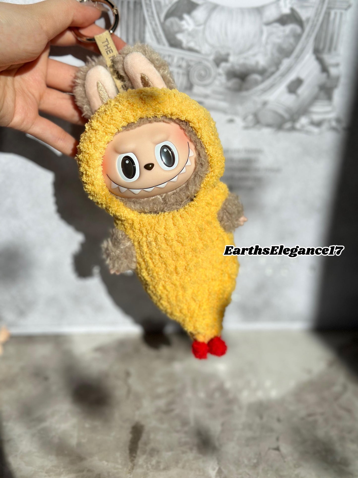 Handmade Crochet Tempura Labubu Sushi Outfit | Kawaii Shrimp Costume for Labubu | Perfect Gift for ‘Have A Seat’ ‘Macaron’ Labubu Lovers