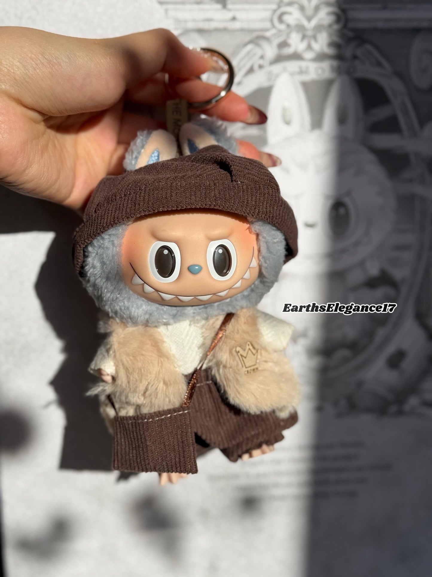Handmade Labubu Doll Clothes - 5-Piece "Woodland Royalty Set" Outfit with Beret Hat|Kawaii Labubu Outfits| Labubu Dress - 17cm Doll Gift