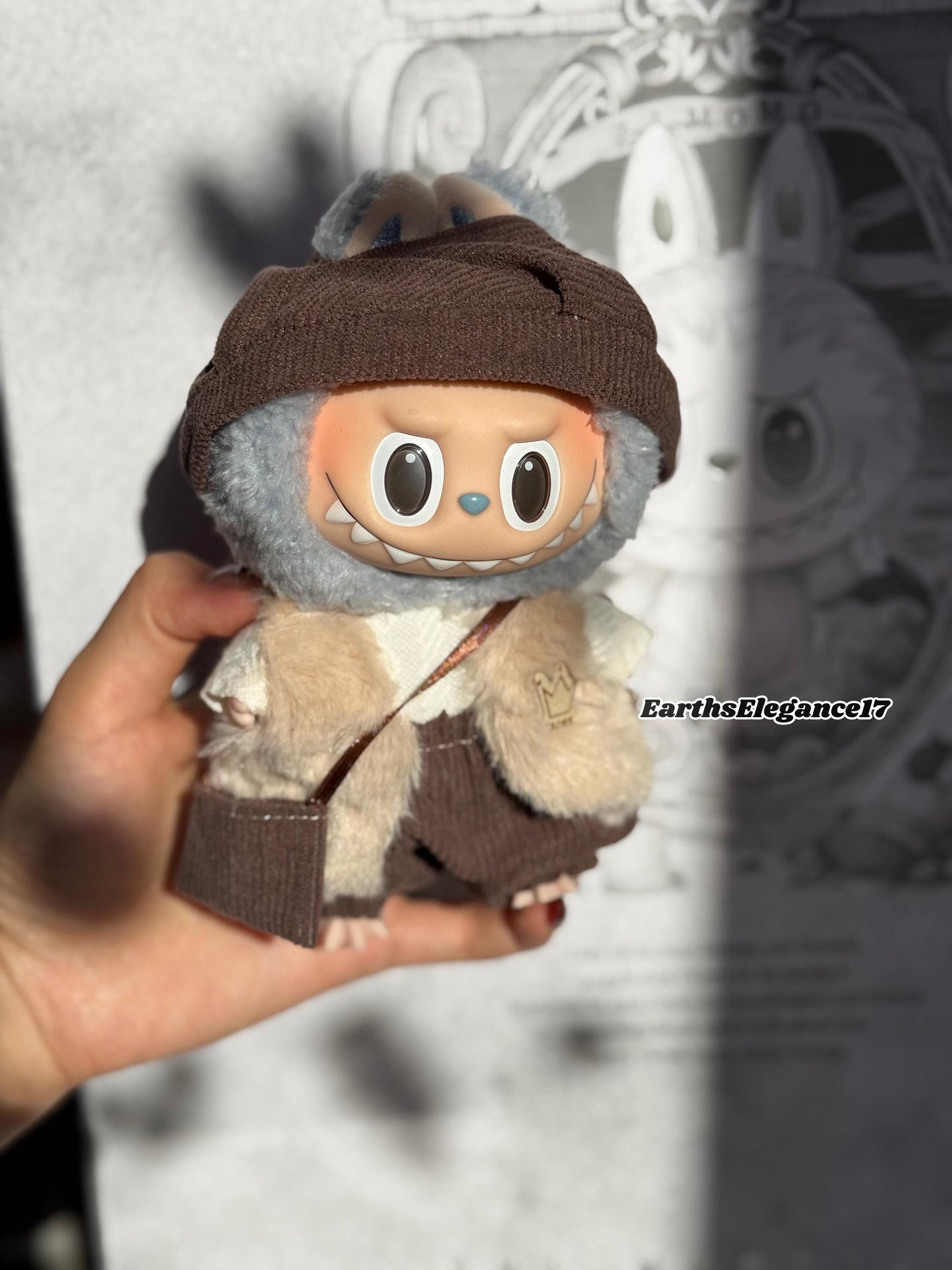 Handmade Labubu Doll Clothes - 5-Piece "Woodland Royalty Set" Outfit with Beret Hat|Kawaii Labubu Outfits| Labubu Dress - 17cm Doll Gift