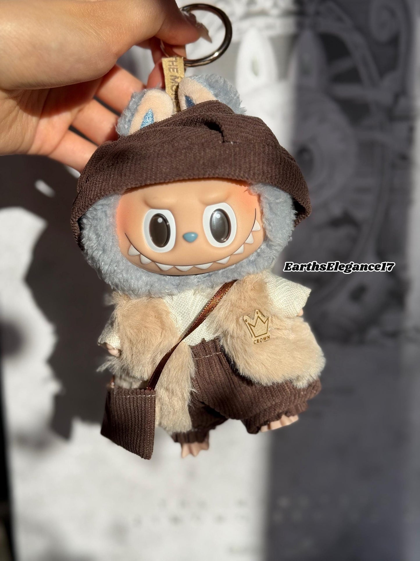 Handmade Labubu Doll Clothes - 5-Piece "Woodland Royalty Set" Outfit with Beret Hat|Kawaii Labubu Outfits| Labubu Dress - 17cm Doll Gift