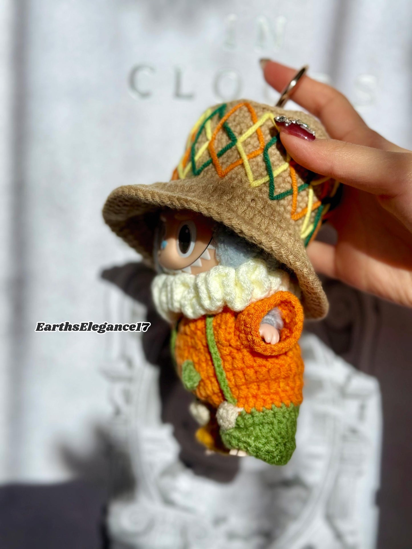 Handmade Crochet Labubu Duke Outfit – Royal Doll Clothes with Hat, Collar & Bodysuit | Cute Labubu Accessories for Collectors|Labubu Clothes