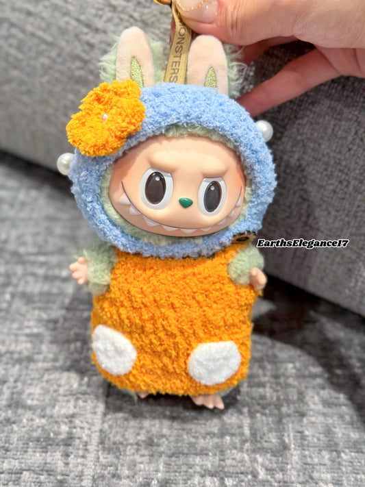 Handmade Crochet 'Girl with a Pearl Earring' Outfit for Macaron Labubu | Crochet Macaron Labubu Clothes| Kawaii Gift For Labubu Lovers