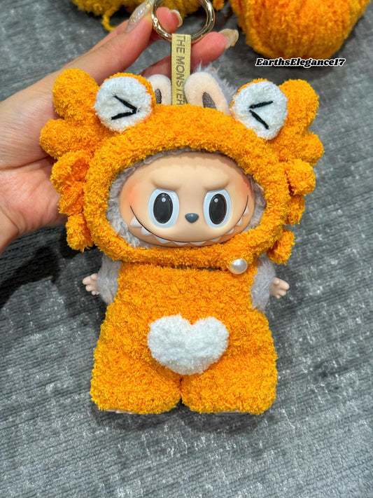 Handmade Crochet Cute Crab Macaron Labubu Outfit | Crochet Macaron Labubu Clothes | Kawaii Gift For Labubu Lovers| Doll Clothes for 17cm