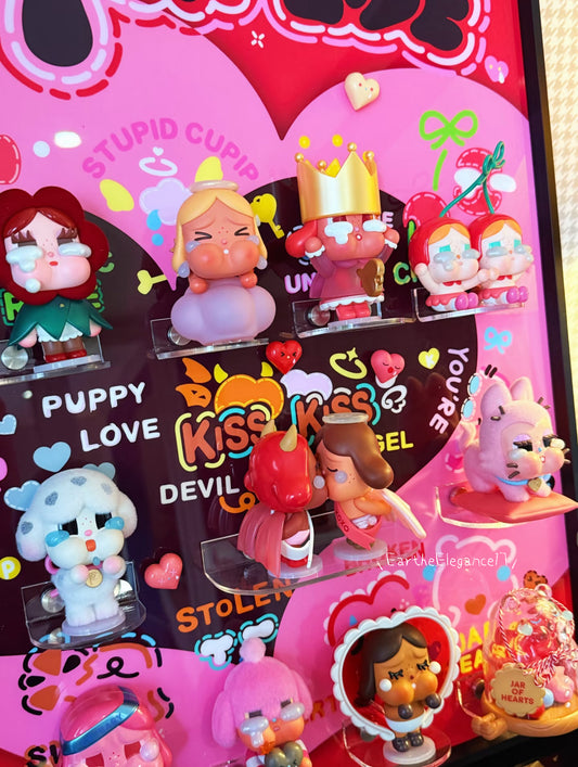 CRYBABY Crying For Love Display Board | Pop Mart Blind Box Figure Wall Art | Collector Decoration