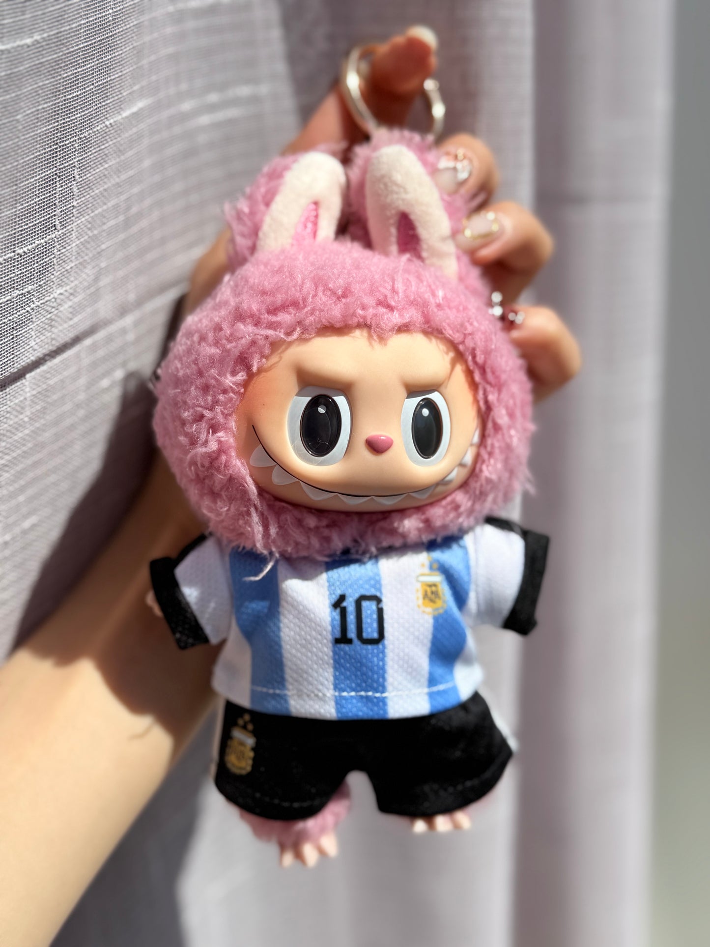 Labubu Messi 2018 Argentina World Cup Jersey Outfit – Doll Clothes Set
