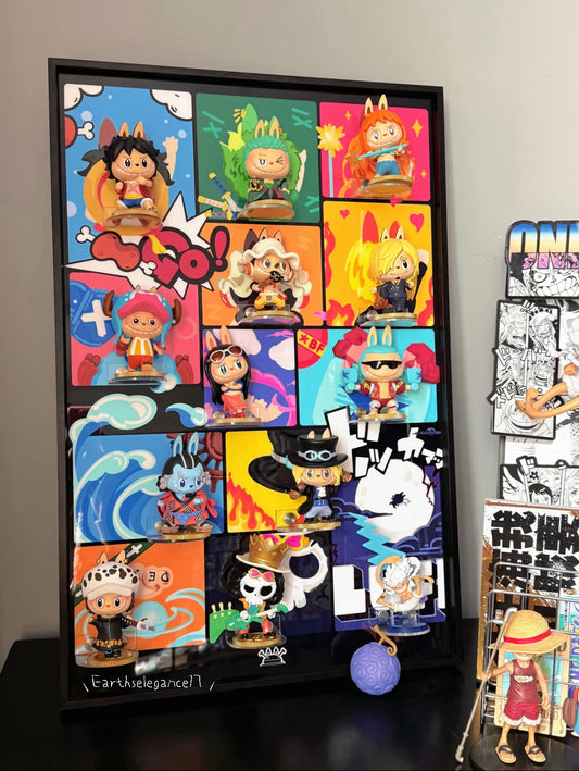 Labubu x One Piece Wall Display | Pop Mart Action Figure Display