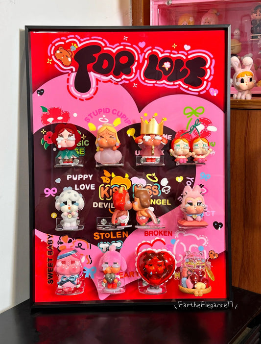 CRYBABY Crying For Love Display Board | Pop Mart Blind Box Figure Wall Art | Collector Decoration