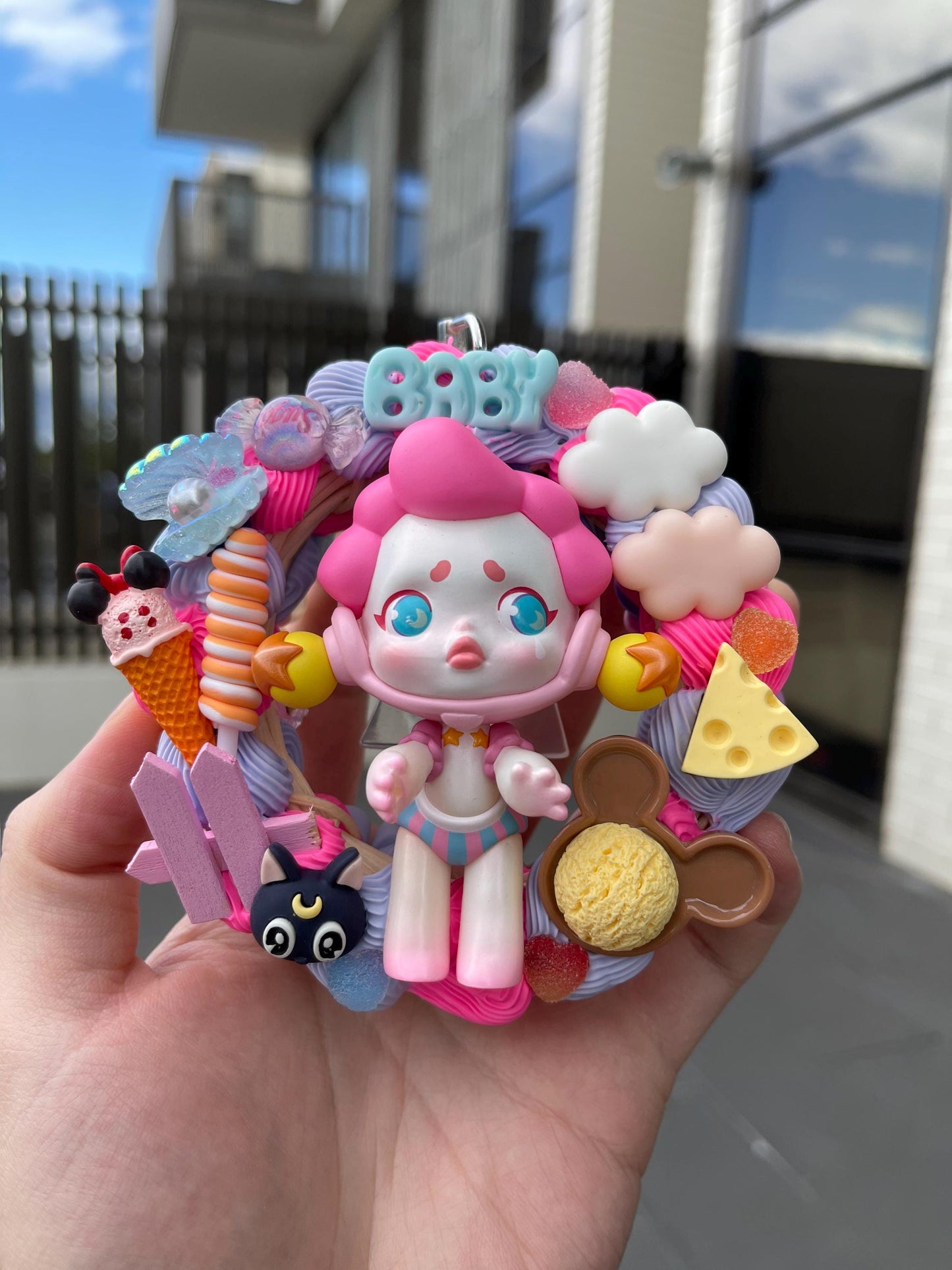 Halloween Hanging Decoration Gift - Skullpanda Candy Monster Town Series- [Fairy Godmother] Trick Or Treat! Car Rearview Mirror Car Charm