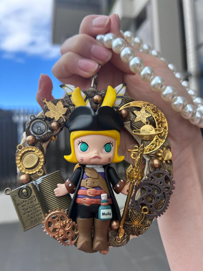 Molly Discontinued Steam Punk Series- [Pirate Fox Molly] Cute Hanging Decoration Gift for designers|Kawaii Car Interior Rearview Charm Decor