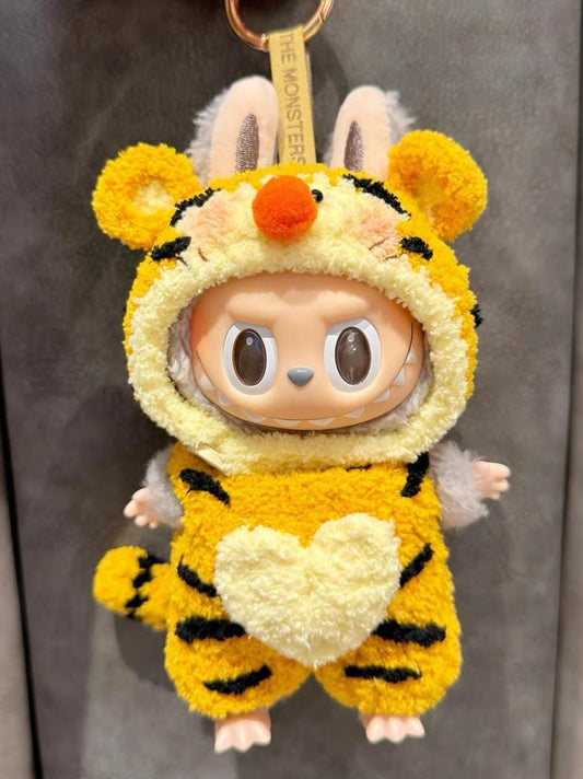 Handmade Crochet Winnie The Pooh Piglet Tiger Macaron Labubu Outfit | Crochet Macaron Labubu Clothes | Kawaii Gift For Labubu Lovers
