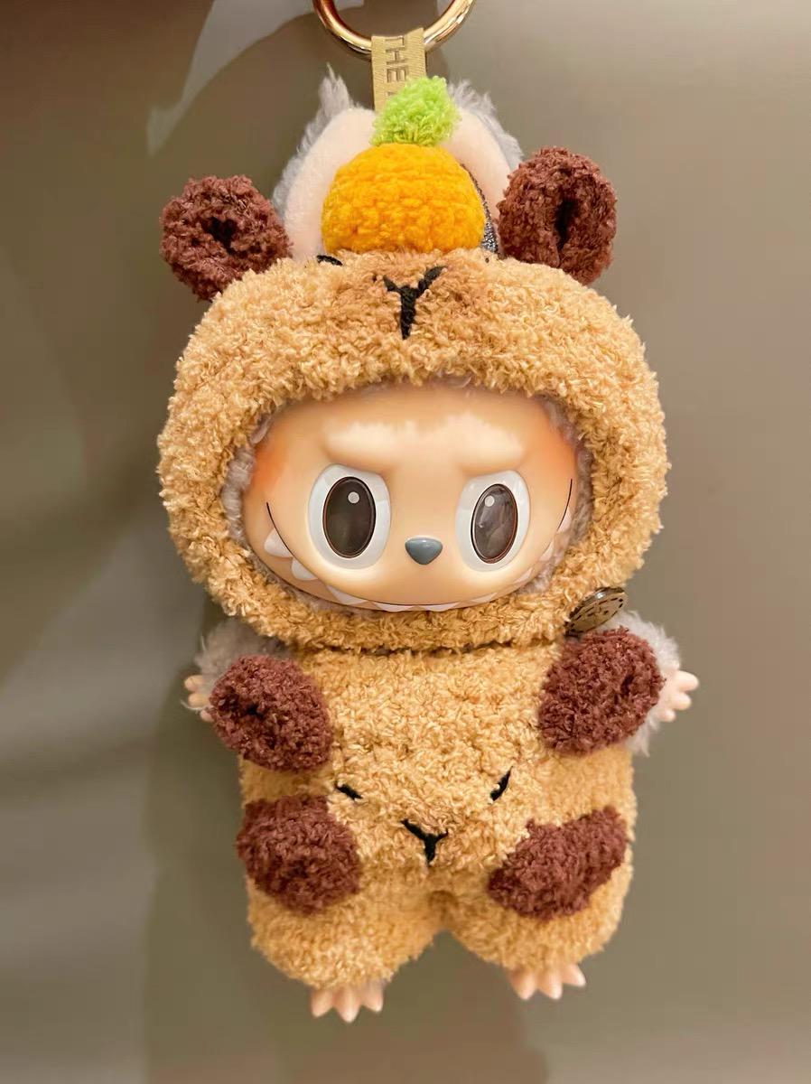 Handmade Crochet ‘Capybara' Outfit for Macaron Labubu | Crochet Macaron Labubu Clothes Bag Charm | Kawaii Gift For Labubu Lover| 17cm Doll