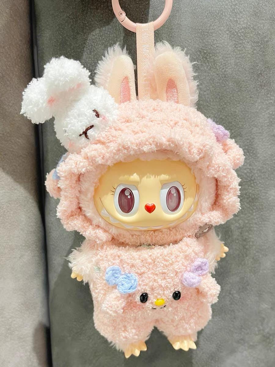 Handmade Crochet ‘Sanrio My Sweet Piano' Outfit for Macaron Labubu | Crochet Macaron Labubu Clothes Bag Charm| Kawaii Gift For Labubu Lovers