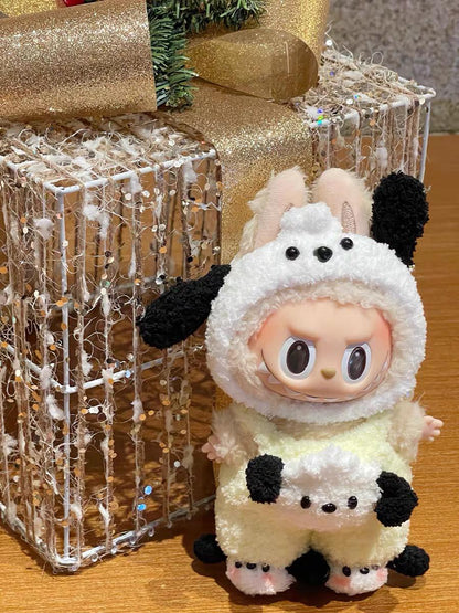 Handmade Crochet ‘Sanrio Hangyodon Pocchaco Cinnamoroll Hello Kitty Inspired' Outfit for Labubu | Kawaii Gift For Labubu Lovers