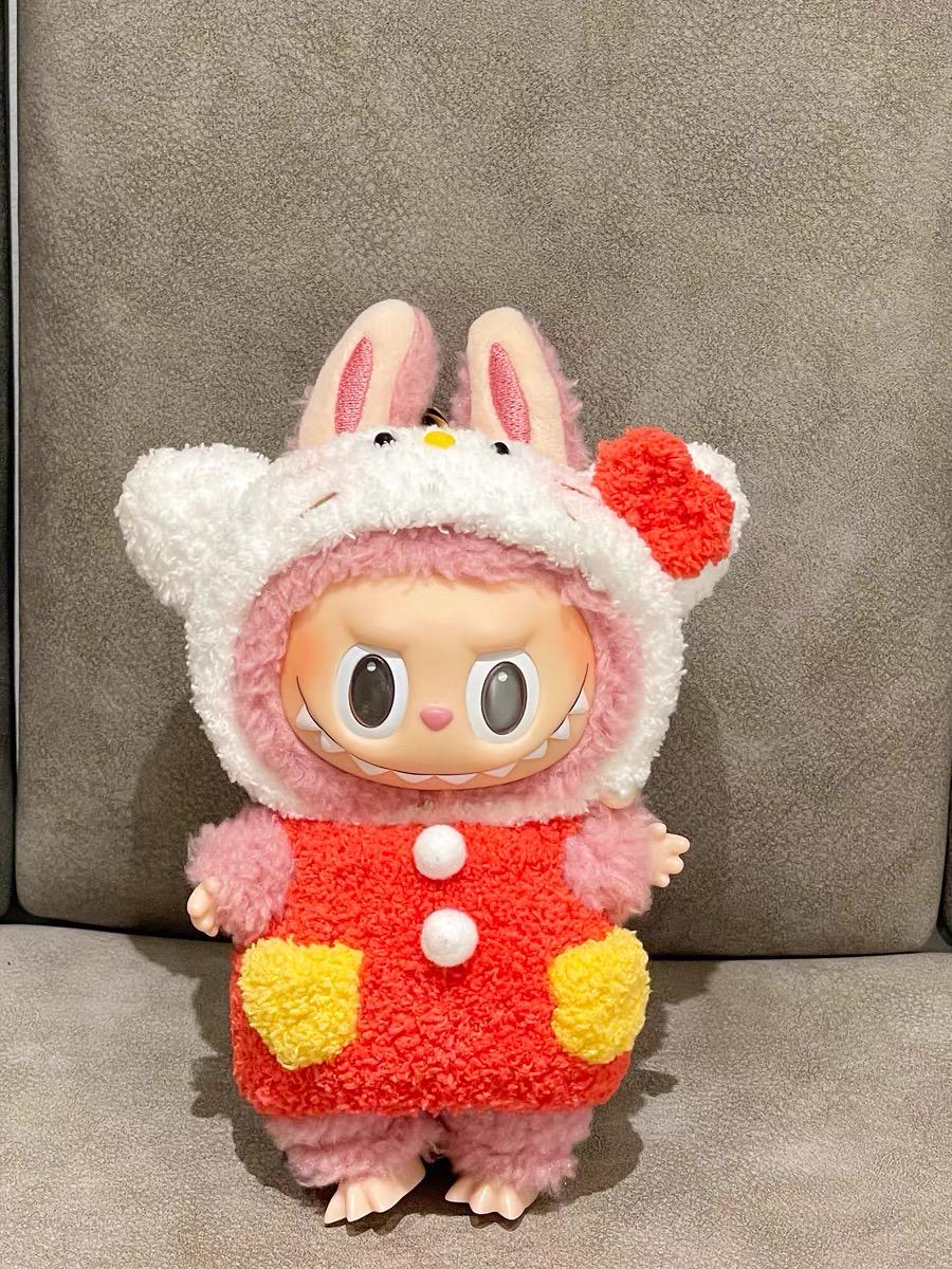 Handmade Crochet ‘Sanrio Hangyodon Pocchaco Cinnamoroll Hello Kitty Inspired' Outfit for Labubu | Kawaii Gift For Labubu Lovers