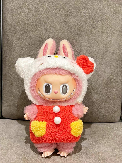 Handmade Crochet ‘Sanrio Hangyodon Pocchaco Cinnamoroll Hello Kitty Inspired' Outfit for Labubu | Kawaii Gift For Labubu Lovers