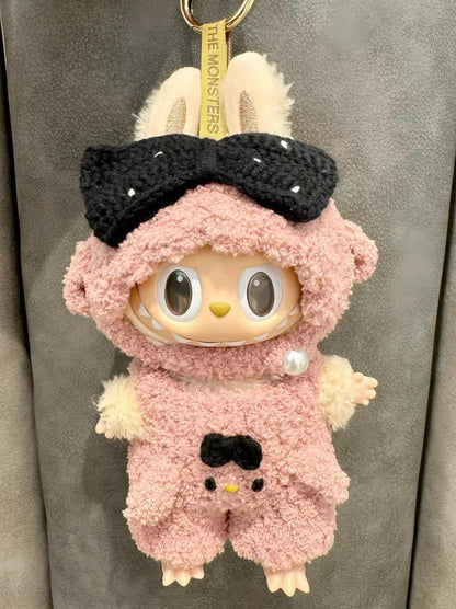 Handmade Crochet ‘Sanrio My Sweet Piano' Outfit for Macaron Labubu | Crochet Macaron Labubu Clothes Bag Charm| Kawaii Gift For Labubu Lovers