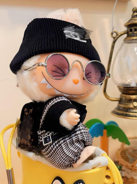 Handmade Chanel-Inspired Labubu Outfit for 'Have A Seat' Labubu | Self-Designed Dressmaking Labubu Clothes | Kawaii Gift For Labubu Lovers