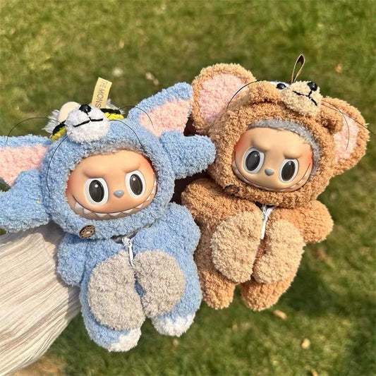 Handmade Crochet Tom & Jerry-Inspired Labubu Outfit | Adorable Labubu Clothes | Unique Gift for Labubu Fans | Kawaii Collectible