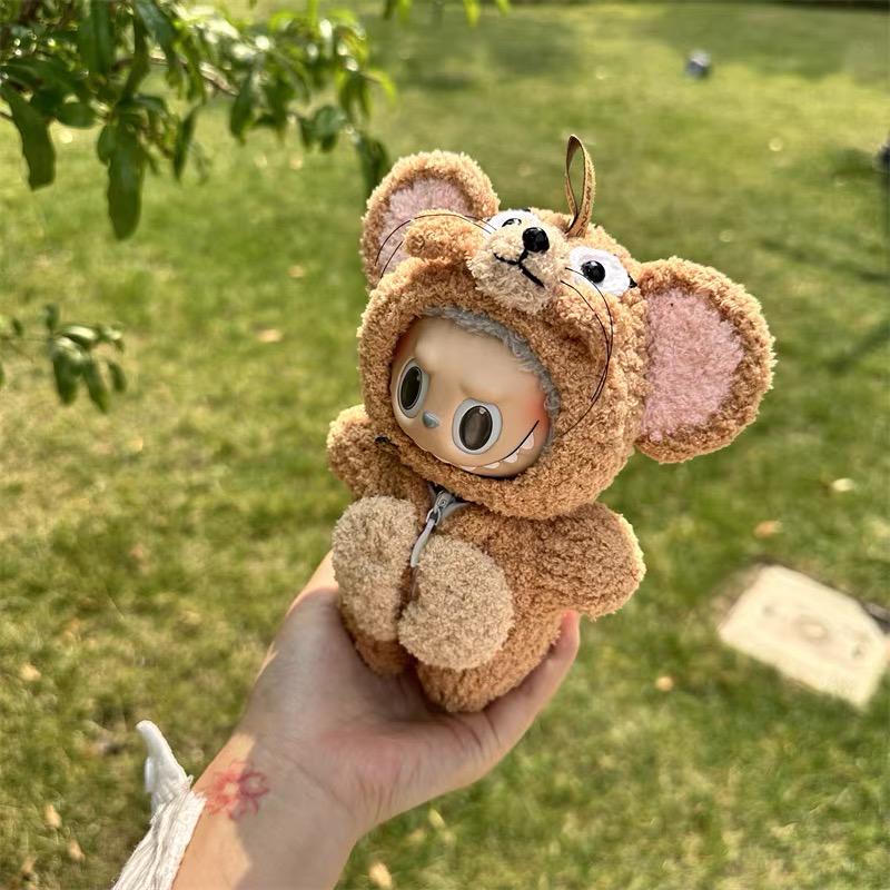 Handmade Crochet Tom & Jerry-Inspired Labubu Outfit | Adorable Labubu Clothes | Unique Gift for Labubu Fans | Kawaii Collectible