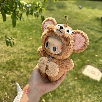 Handmade Crochet Tom & Jerry-Inspired Labubu Outfit | Adorable Labubu Clothes | Unique Gift for Labubu Fans | Kawaii Collectible