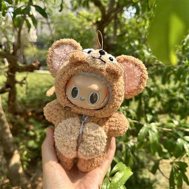 Handmade Crochet Tom & Jerry-Inspired Labubu Outfit | Adorable Labubu Clothes | Unique Gift for Labubu Fans | Kawaii Collectible