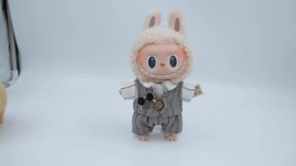 Handmade Gentlemen's Suit Outfit for Labubu | Classic Vest & Pants with Sunglasses | Dapper Labubu Doll Clothes for 17cm Dolls