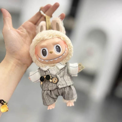Handmade Gentlemen's Suit Outfit for Labubu | Classic Vest & Pants with Sunglasses | Dapper Labubu Doll Clothes for 17cm Dolls