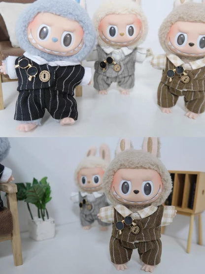 Handmade Gentlemen's Suit Outfit for Labubu | Classic Vest & Pants with Sunglasses | Dapper Labubu Doll Clothes for 17cm Dolls