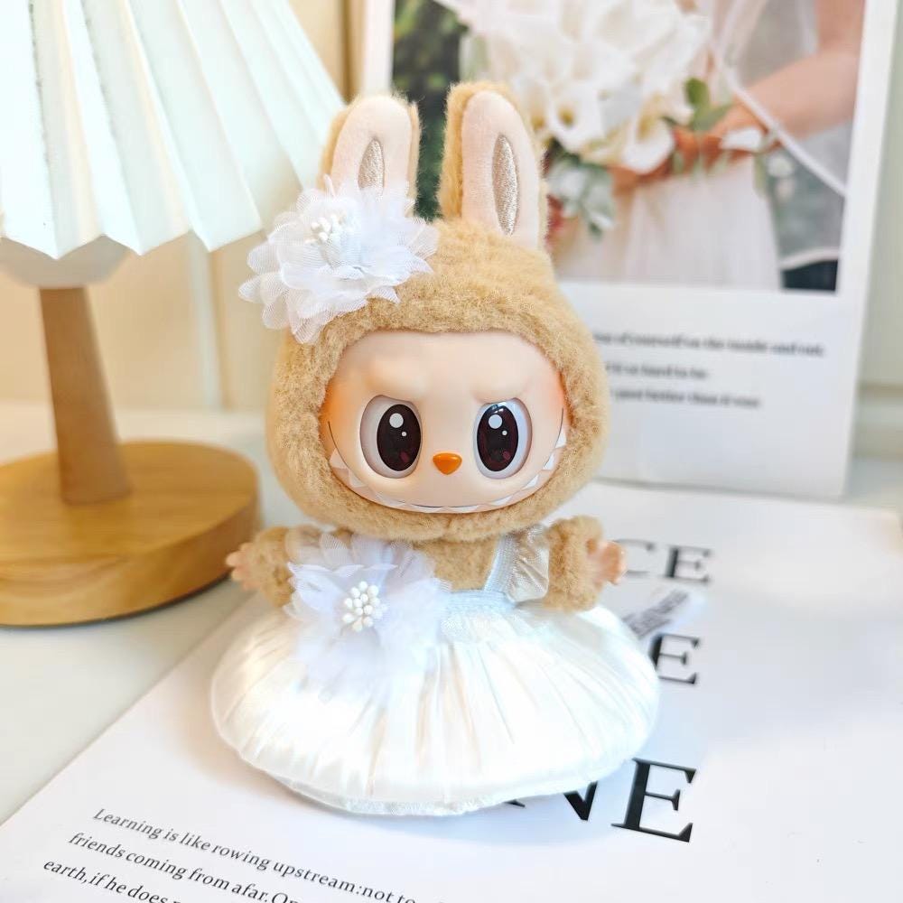 Handmade Labubu Wedding Gowns & Accessories Bride Bridesmaid Labubu Outfits Dresses Wedding Decor Gifts for Labubu Lovers Labubu Wedding