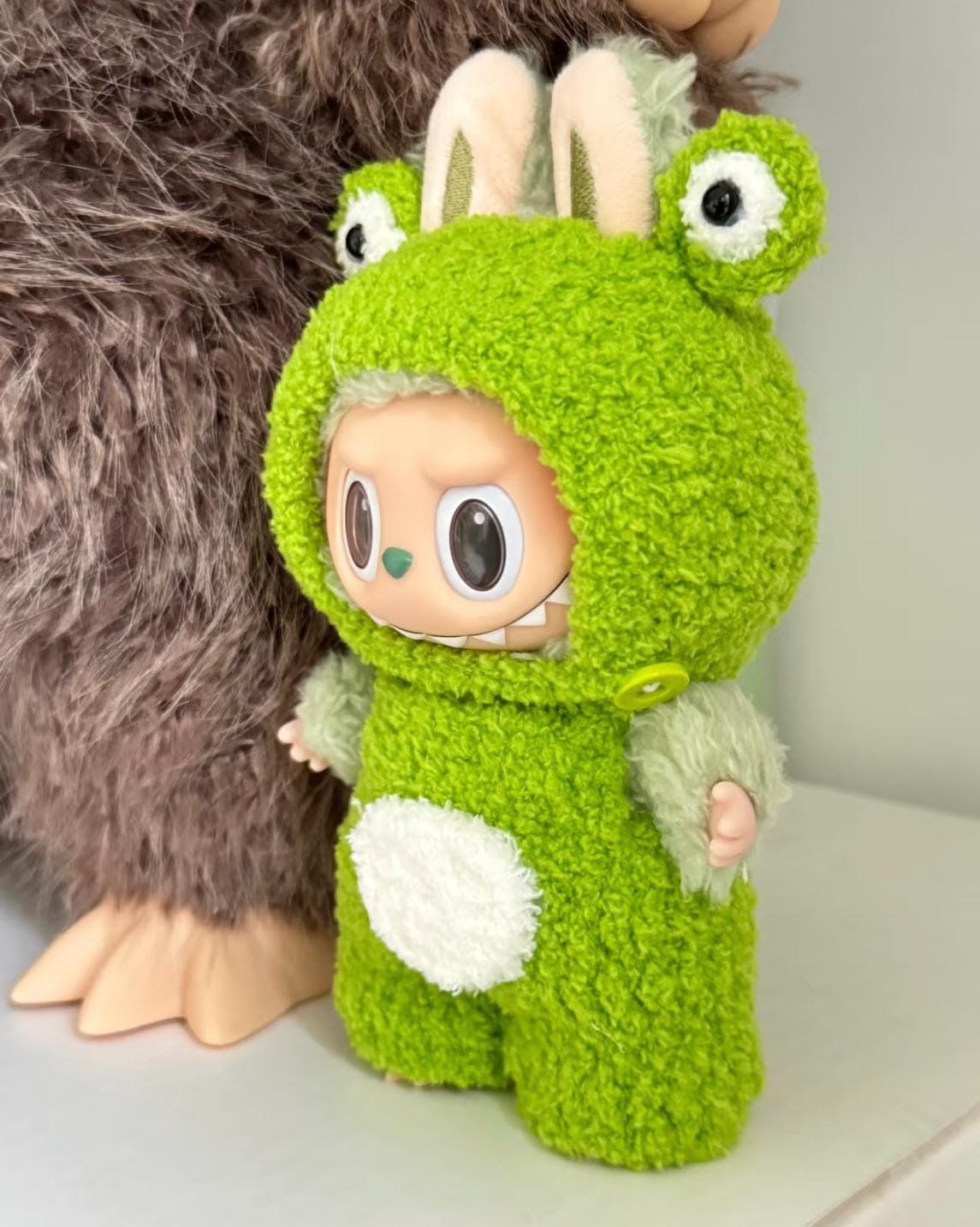 Handmade Crochet Frog Outfit for Macaron Labubu | Cute Labubu Clothes | Kawaii Gift for Labubu Lovers