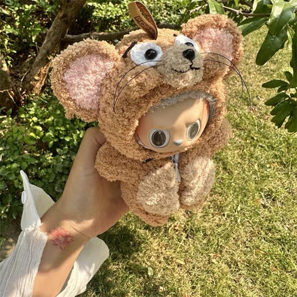 Handmade Crochet Tom & Jerry-Inspired Labubu Outfit | Adorable Labubu Clothes | Unique Gift for Labubu Fans | Kawaii Collectible