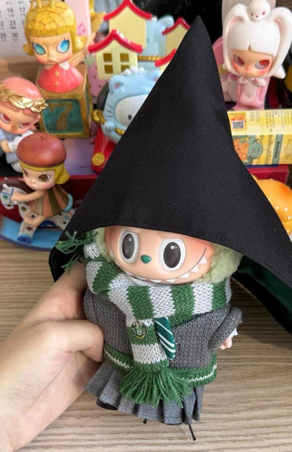 Handmade Labubu Doll Clothes | Inspired Wizard School Uniform Set Macaron Labubu Outfits| 17cm doll outfits Gift For Labubu Lovers