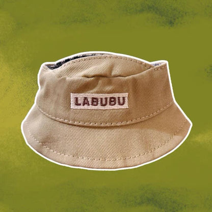 Handmade Labubu Hoodie Outfit with Brown Bucket Hat | Dressmaking Labubu Clothes Set | Kawaii Labubu Gift Customizable Set for Labubu Lovers