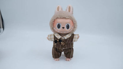 Handmade Gentlemen's Suit Outfit for Labubu | Classic Vest & Pants with Sunglasses | Dapper Labubu Doll Clothes for 17cm Dolls