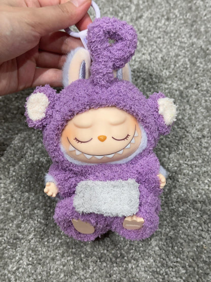 Handmade Crochet Teletubbies Outfit for Macaron Labubu | Crochet Macaron Labubu Clothes Bag Charm | Kawaii Gift For Labubu Lovers| 17cm doll