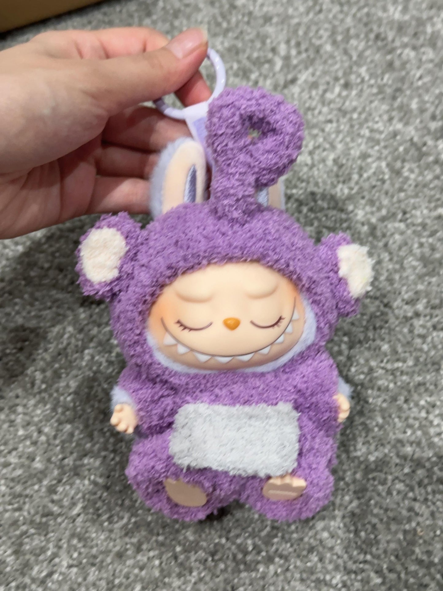 Handmade Crochet Teletubbies Outfit for Macaron Labubu | Crochet Macaron Labubu Clothes Bag Charm | Kawaii Gift For Labubu Lovers| 17cm doll