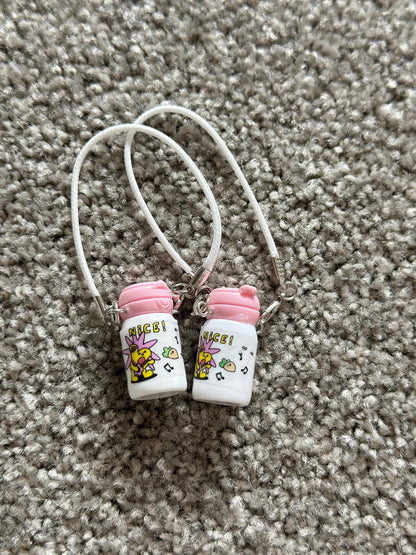 Handmade Knit "Chill Time Labubu" Outfit - Grey Knit Cardigan+Black Glasses+Cute Drink Bottle| Have a Seat Labubu Knit Outfits| Labubu Charm