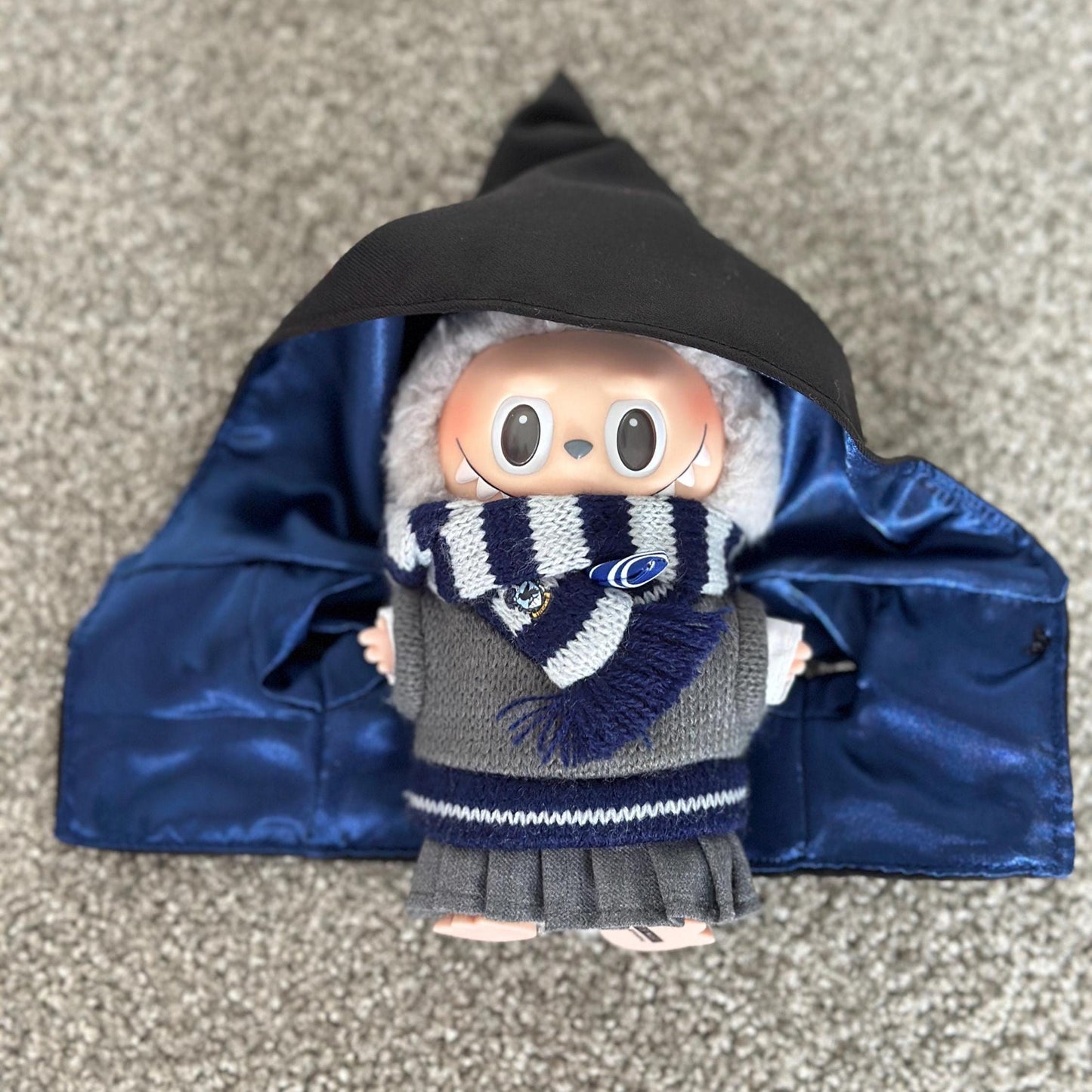 Handmade Labubu Doll Clothes | Inspired Wizard School Uniform Set Macaron Labubu Outfits| 17cm doll outfits Gift For Labubu Lovers