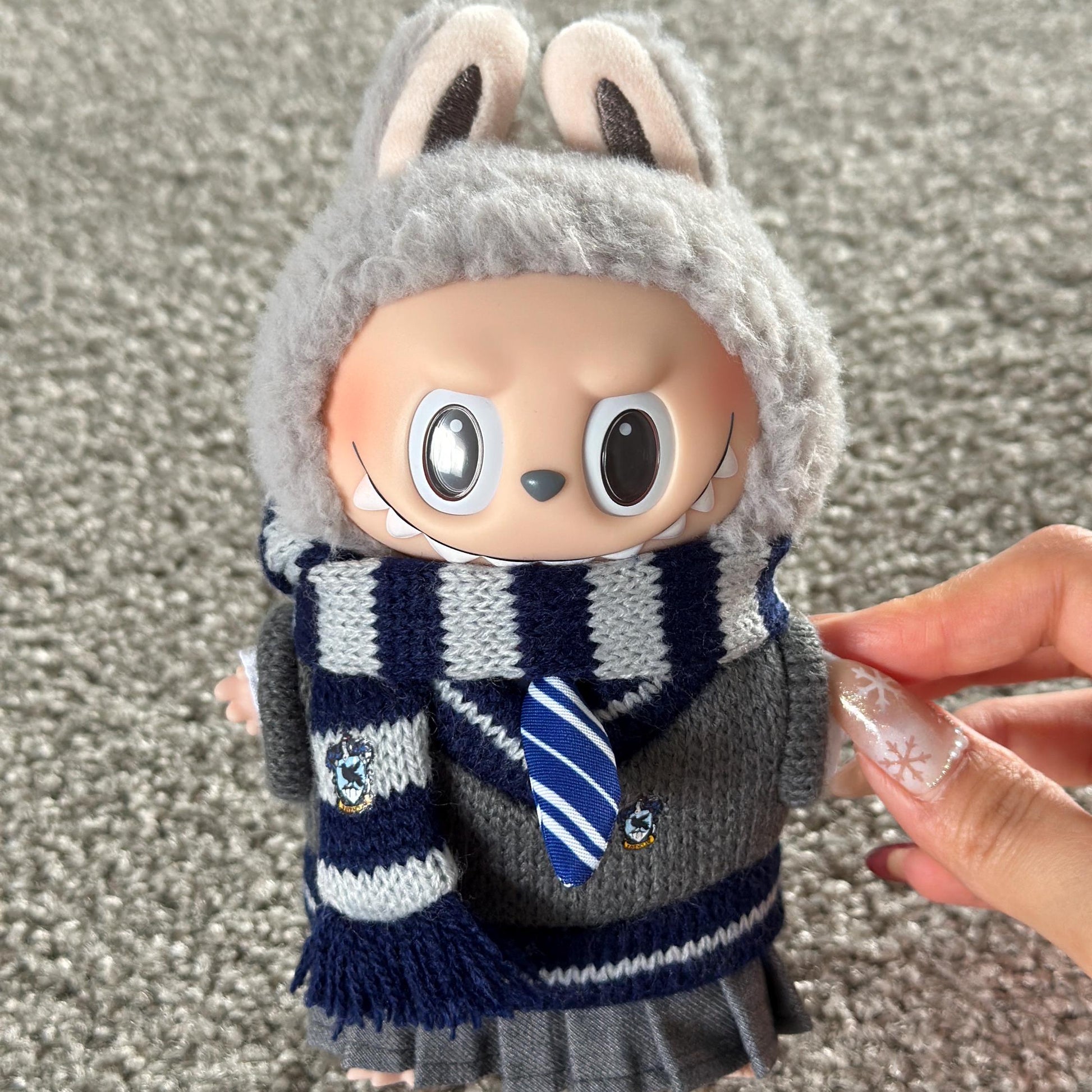 Handmade Labubu Doll Clothes | Inspired Wizard School Uniform Set Macaron Labubu Outfits| 17cm doll outfits Gift For Labubu Lovers