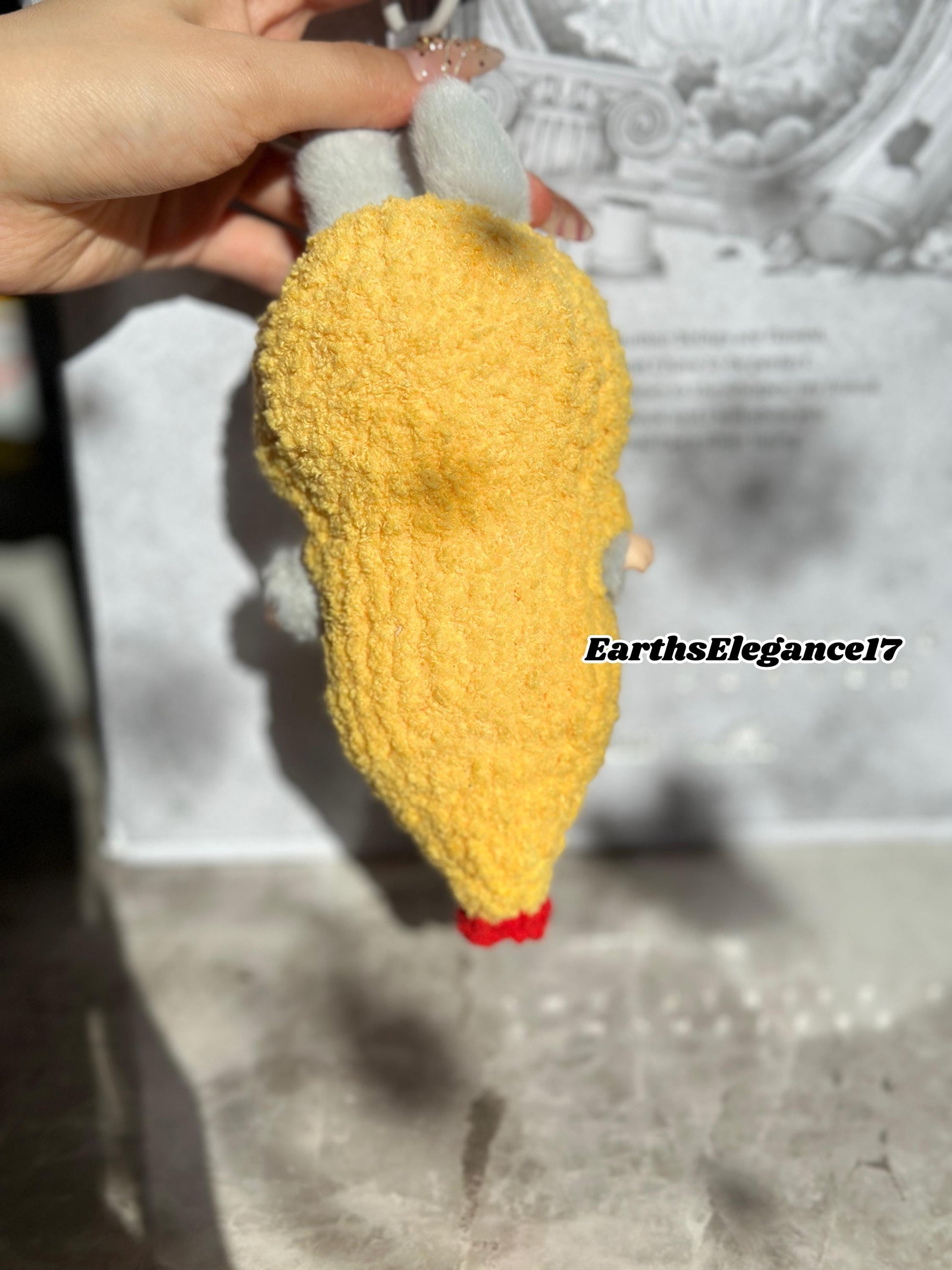 Handmade Crochet Tempura Labubu Sushi Outfit | Kawaii Shrimp Costume for Labubu | Perfect Gift for ‘Have A Seat’ ‘Macaron’ Labubu Lovers