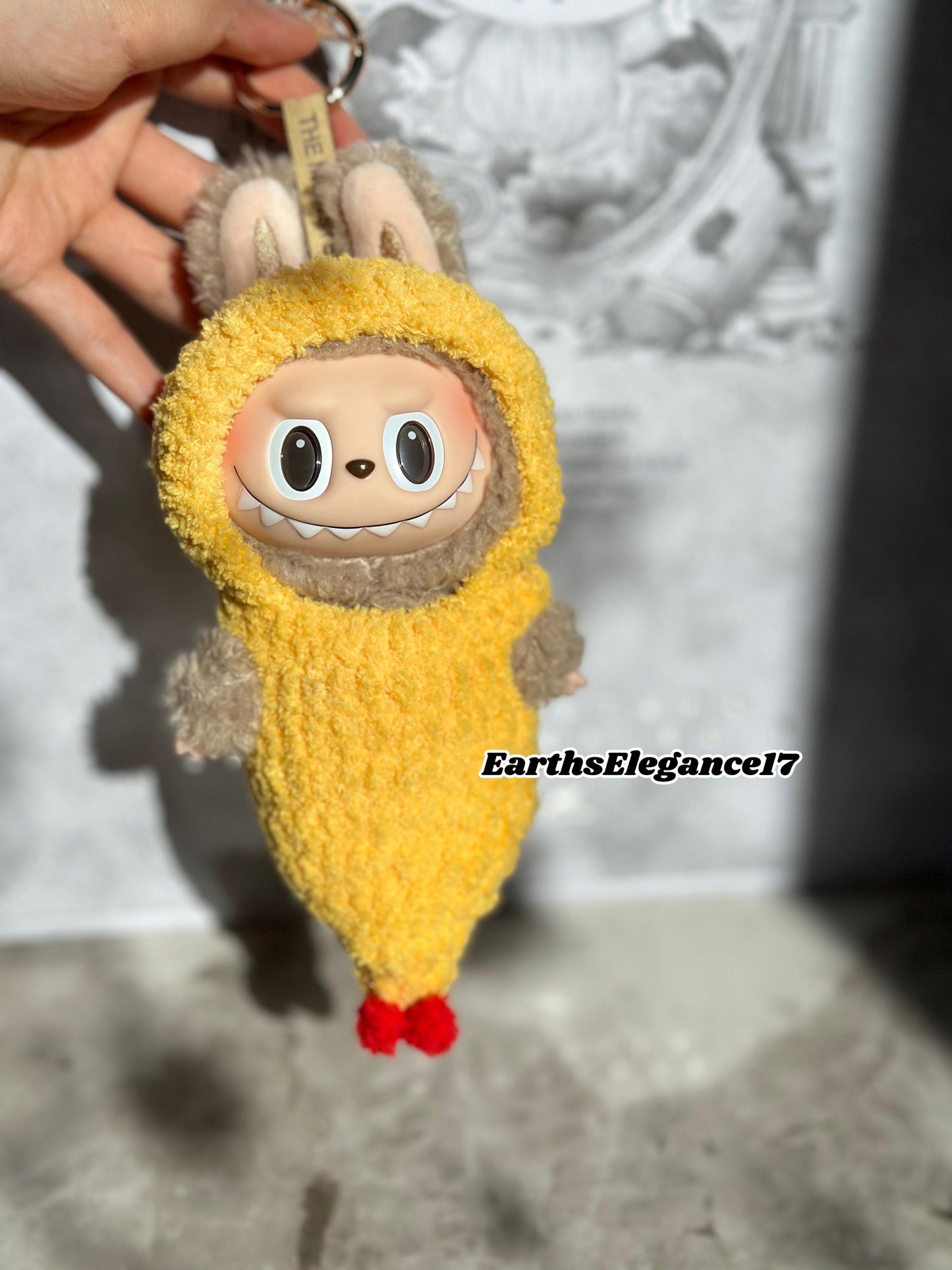 Handmade Crochet Tempura Labubu Sushi Outfit | Kawaii Shrimp Costume for Labubu | Perfect Gift for ‘Have A Seat’ ‘Macaron’ Labubu Lovers