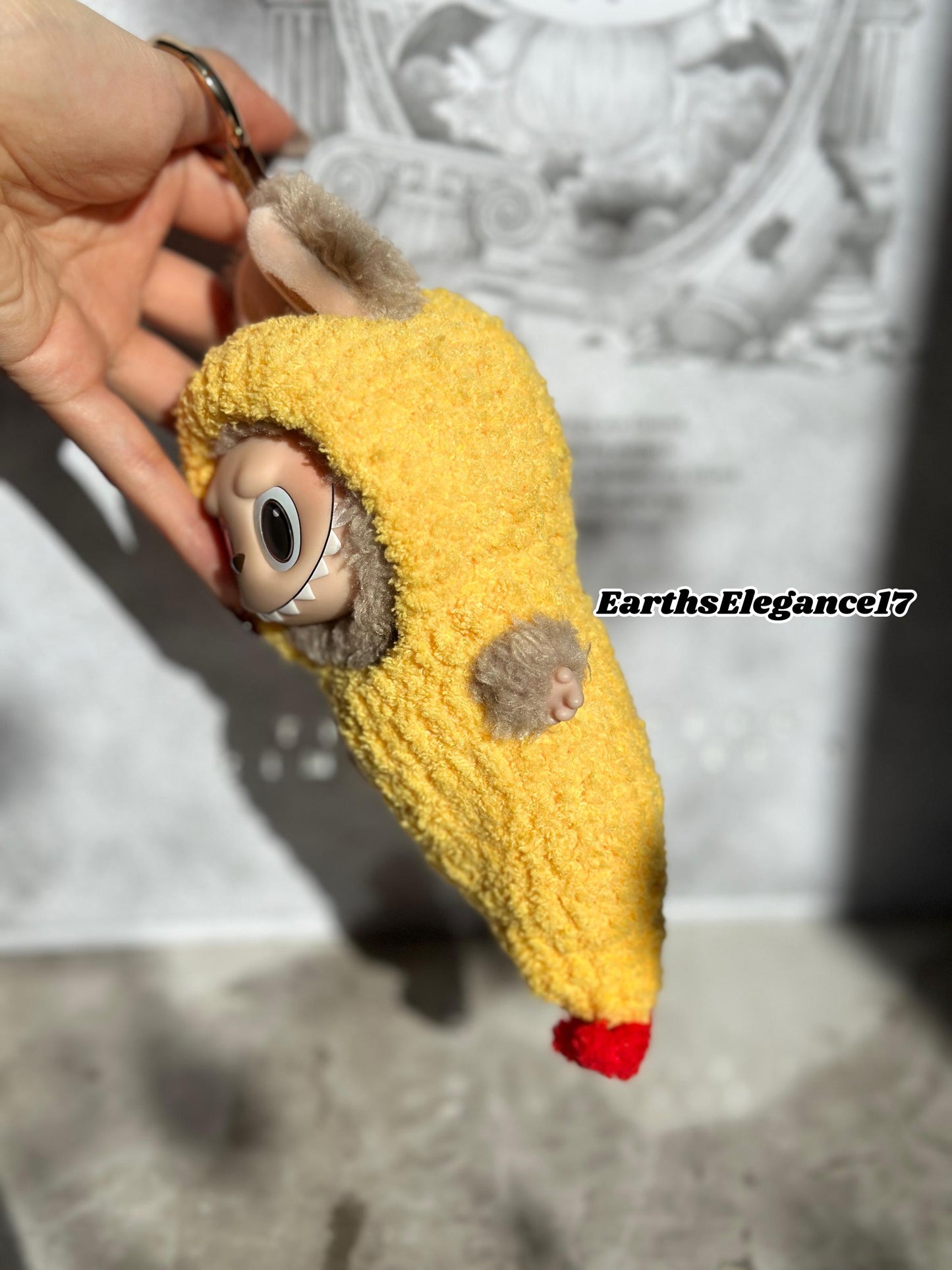 Handmade Crochet Tempura Labubu Sushi Outfit | Kawaii Shrimp Costume for Labubu | Perfect Gift for ‘Have A Seat’ ‘Macaron’ Labubu Lovers