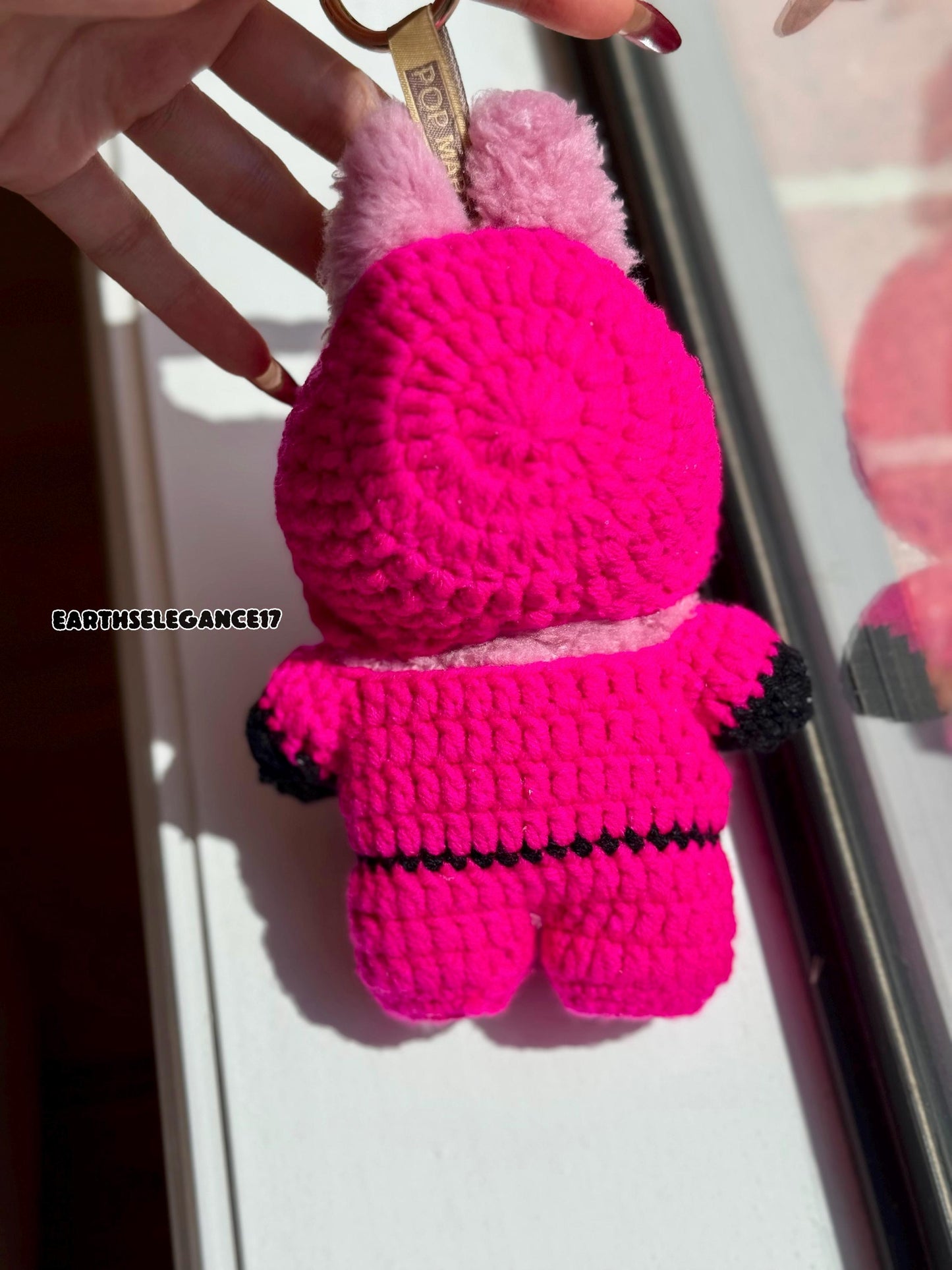 Handmade Crochet Labubu Outfit - Squid Game Guard-Inspired Labubu Clothes Outfit| Square Helmet | K-Drama Fan Gift & Collectible Accessory