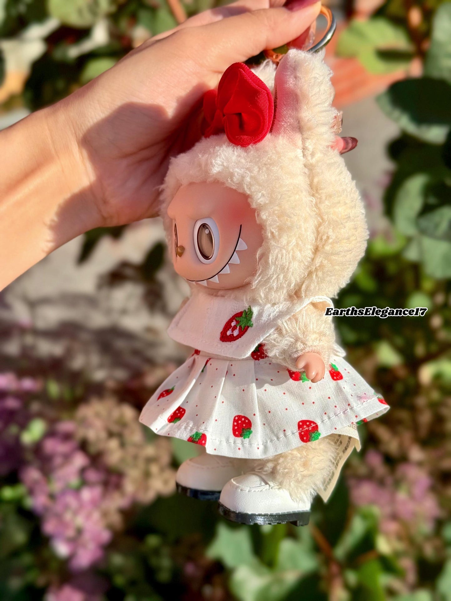Handmade Labubu Outfit Strawberry Dress Set | Labubu Clothes, Accessories & Shoes | Custom Doll Fashion | Labubu OOTD|Labubu Dresses Gift